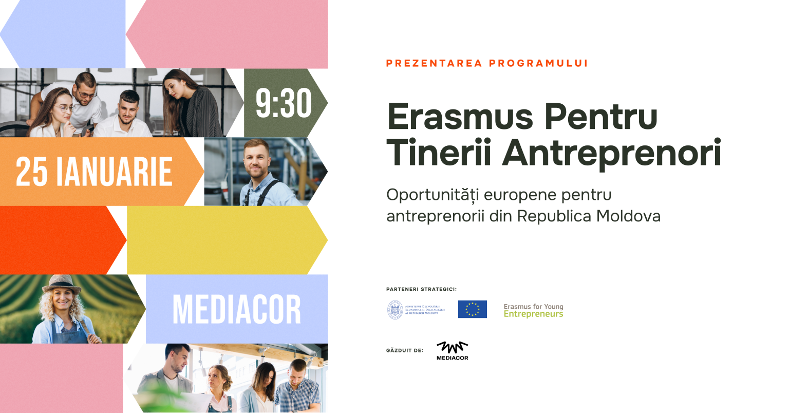 Prezentarea programului Erasmus pentru Tinerii Antreprenori. Oportunități Europene pentru antreprenorii