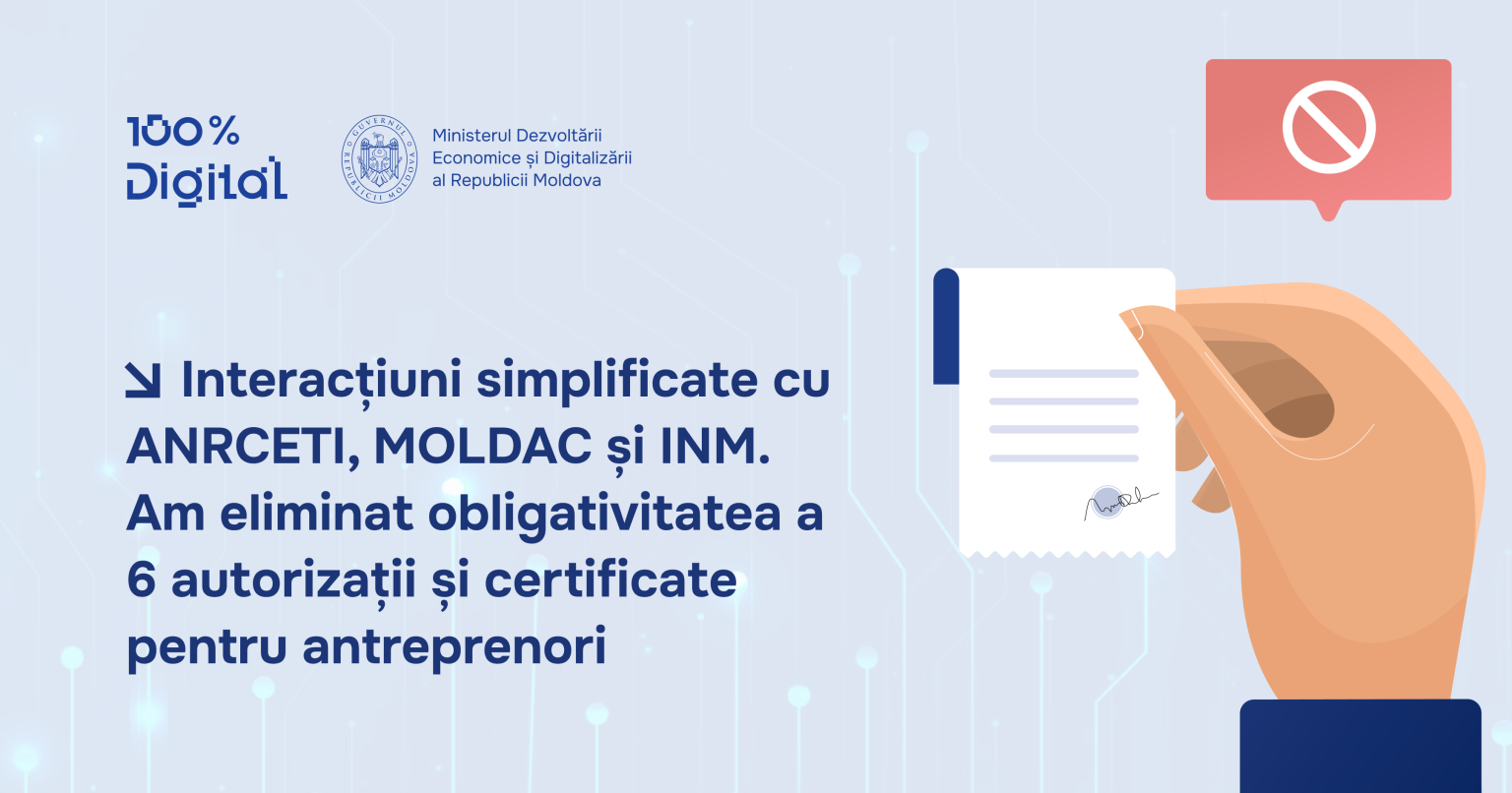 Guvernul continuă digitalizarea serviciilor: Șase autorizații și certificate nu vor mai fi obligatorii pentru antreprenori
