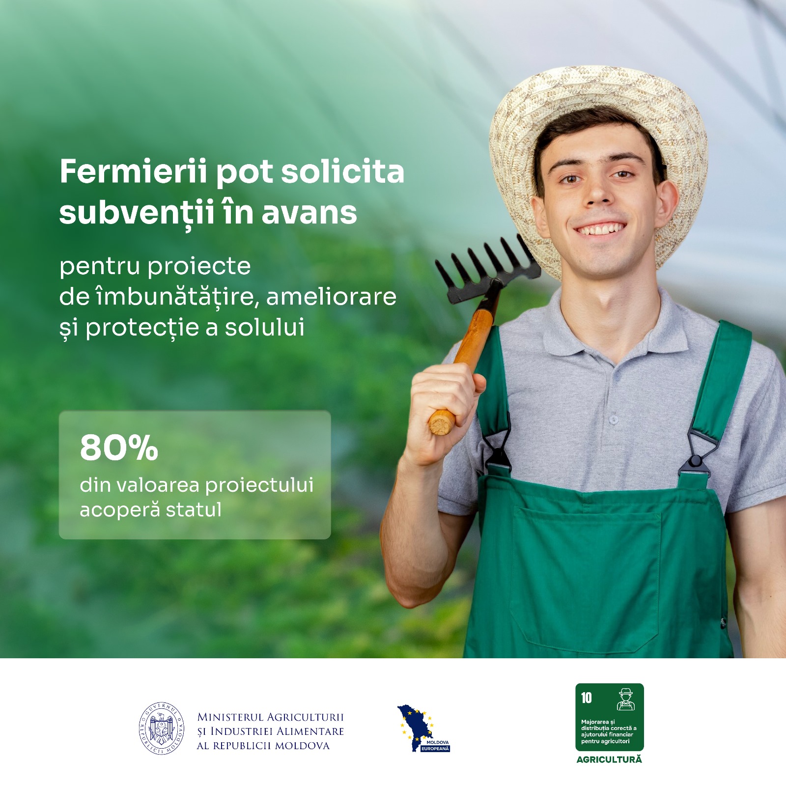 Agricultorii pot solicita subvenții în avans pentru proiecte de îmbunătățire, ameliorare și protecție a solului