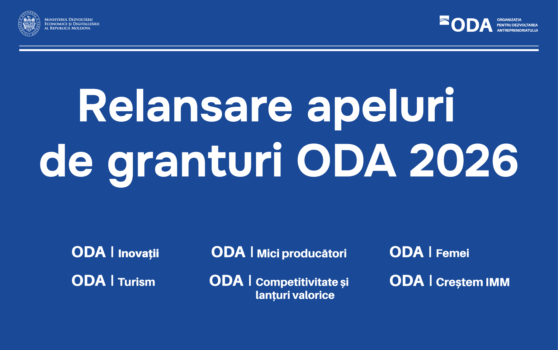 Apelurile de granturi ODA vor fi relansate după aprobarea bugetului instituției pentru anul 2026