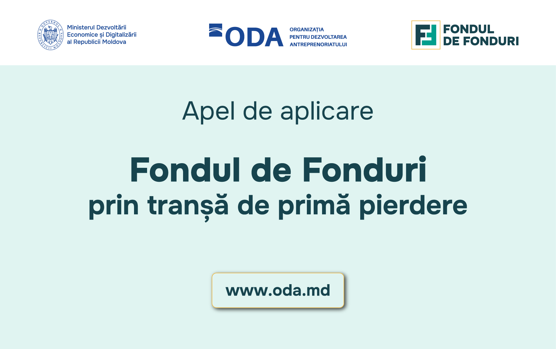 ODA lansează produsul de finanțare „Fond de Fonduri prin tranșă de primă pierdere” și deschide apelul pentru selectarea primului partener investițional